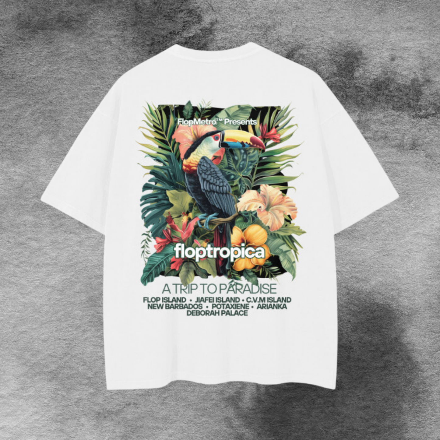 Visit Floptropica Tourism Oversized Tee